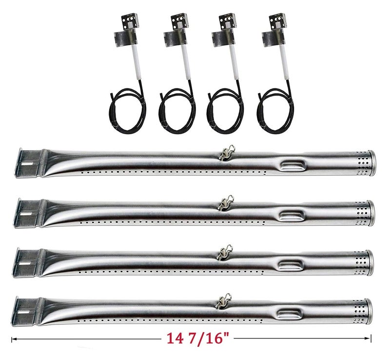 Adviace Grill Replacement Parts for Charbroil 463436215, 463436214, 463436213, 467300115, 463234413, 466342014 Gas Grills, Grill Burner Pipe Tube, Heat Plate Tent Shield, Carryover Tube, Grill Igniter - Image 4